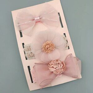 3Pcs Set - Bows Baby Girl Headband - Big headbands baby Girls accesories